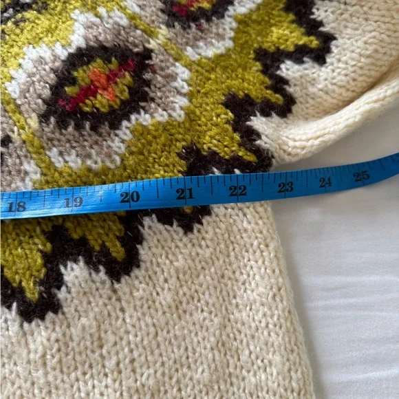 J. Jill Cream and Olive Patterned Sweater - Picture 7 of 10